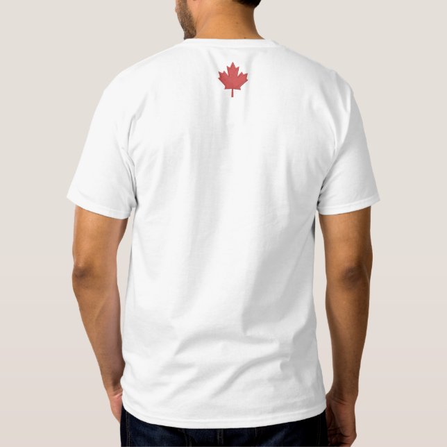 Red Maple Leaf Monogram Embroidered T-Shirt (Back)