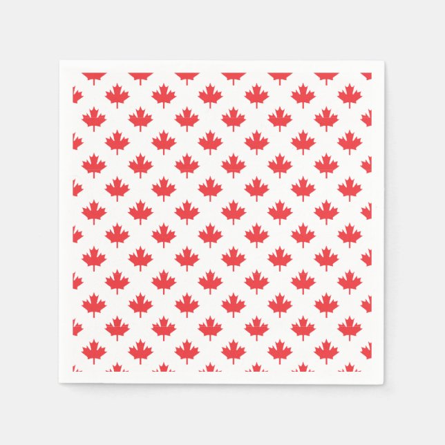Red Maple Leaf Napkins (Front)