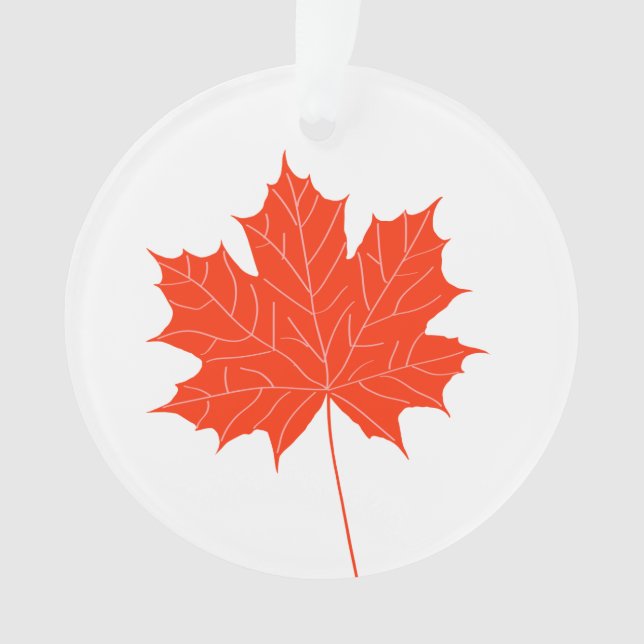 Red maple leaf ornament (Front)