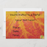 Red Maple Leaf Party Invitation
