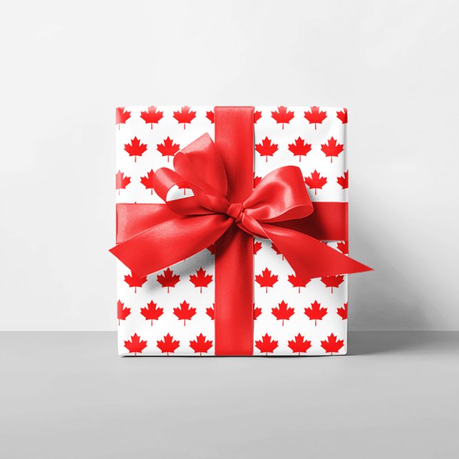 Red Maple Leaf Pattern Wrapping Paper (Red Maple Leaf Pattern Wrapping Paper)