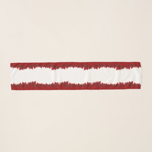 Red Maple Leaf Scarf Personalized Canada Souvenirs (Front (Horizontal))