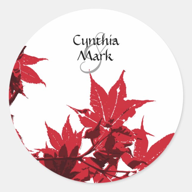 Red Maple Leaf Stickers (Front)