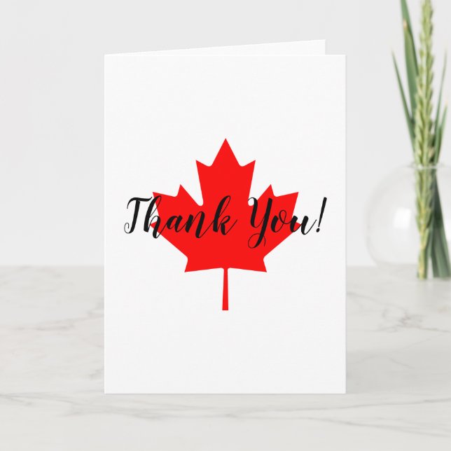Red Maple Leaf Thank You (Front)