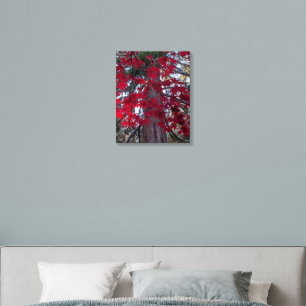 Red Maple Leaves and Sequoia Tree Foam Core Photo Tile