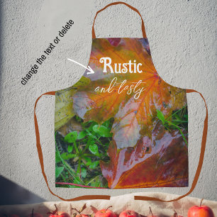 Red maple leaves apron