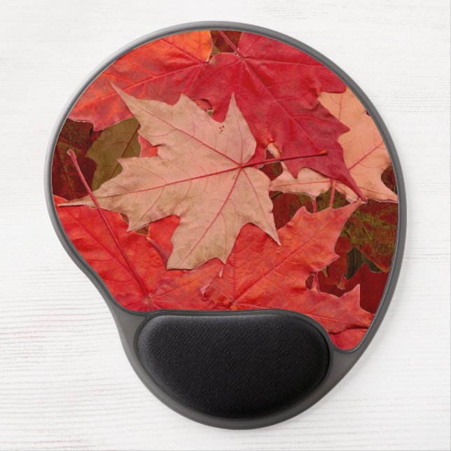 Red Maple Leaves Gel Mouse Pad (Front)