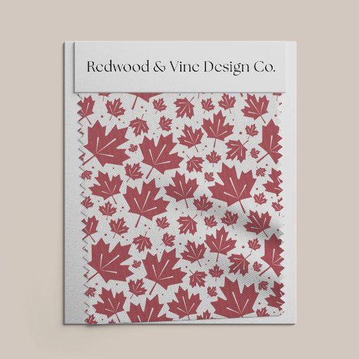Red Maple Leaves Pattern Fabric