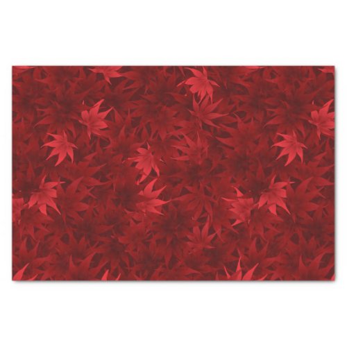 Red maple leaves pattern tissue paper