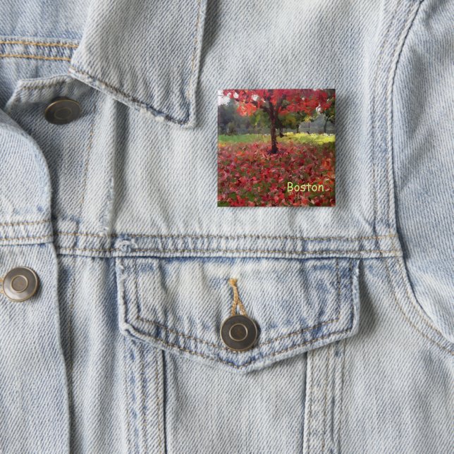 Red Maple Tree Button (In Situ)