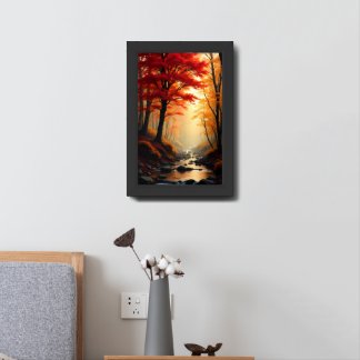 Red Maple Tree Framed Art