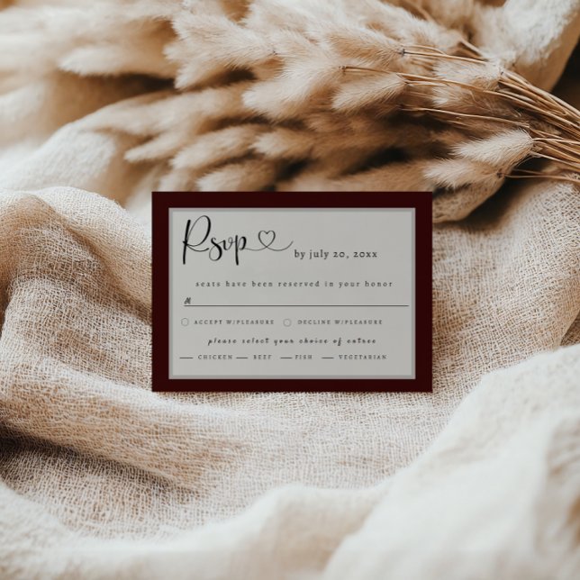 Red Maple Wedding RSVP  Save The Date (Creator Uploaded)