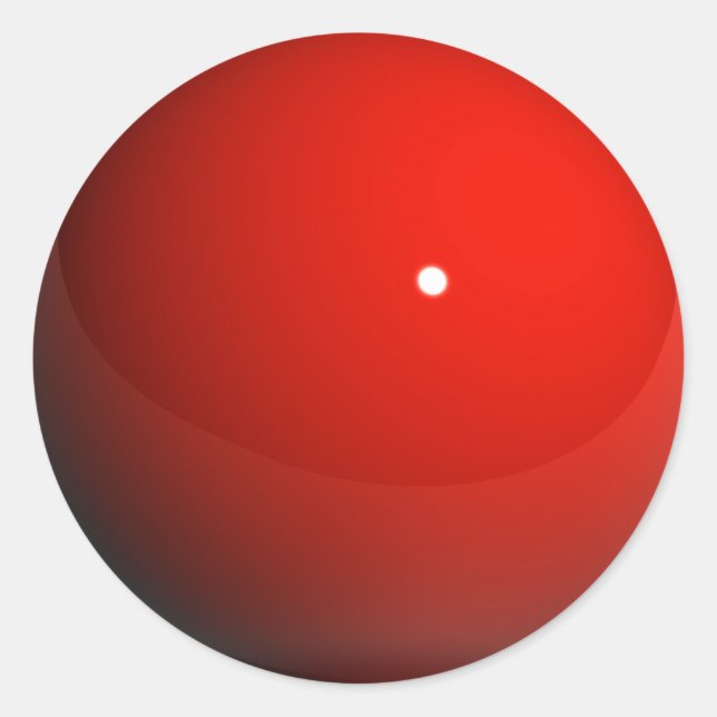 Red Marble Classic Round Sticker (Front)