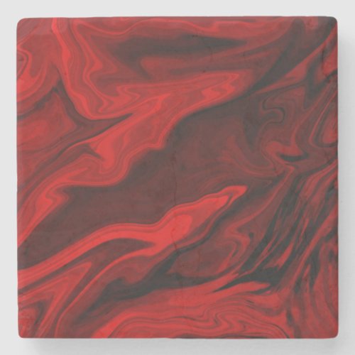 Red Marble Coasters  Home Dinner Decor