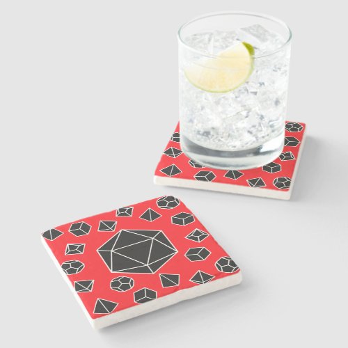 Red Marble Dice Coaster