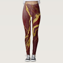 Red Marble Pattern with Gold