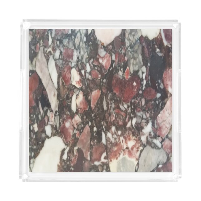 red marble serving tray (Front)