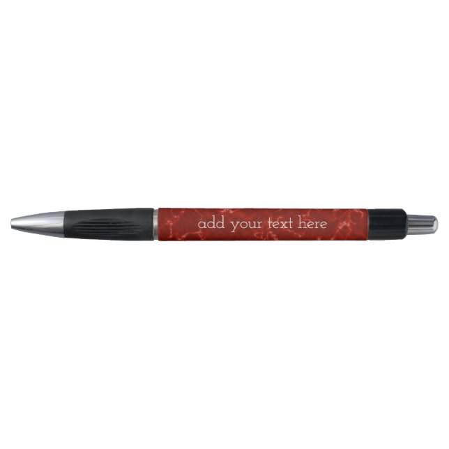 Red Marble with White Veins Pen (Front)