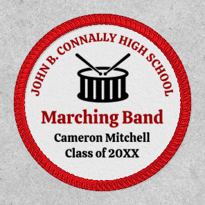 Red Marching Band Custom High School Keepsake Patch