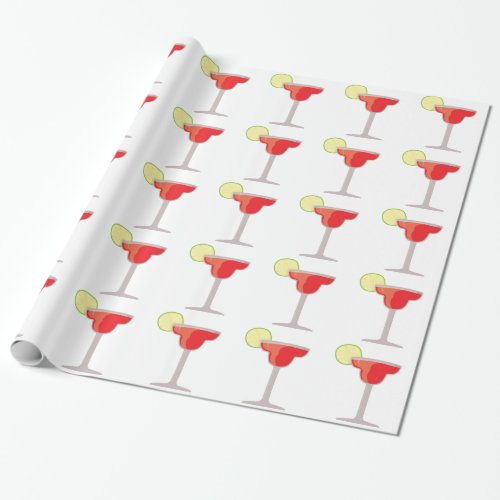 Red Margarita Wrapping Paper