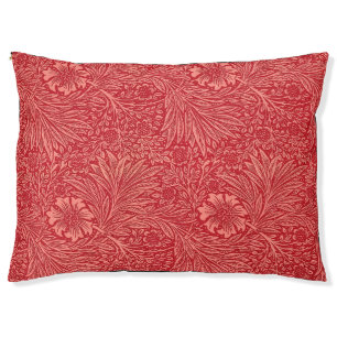 Red Marigold Pattern by William Morris Pet Bed
