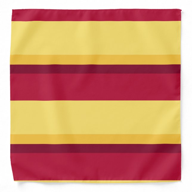 Red Maroon and Gold Bandana (Front)