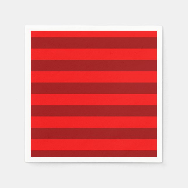 Red Maroon Stripes Design Napkins (Front)