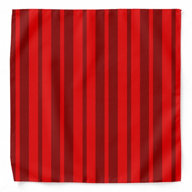 Red Maroon Stylish Stripes Pattern Design  Bandana (Front)