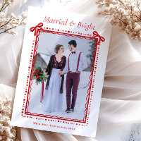 Red Married & Bright First Christmas Couple