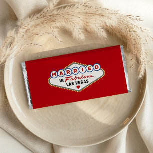 Red Married in Fabulous Las Vegas Hershey Bar Favors
