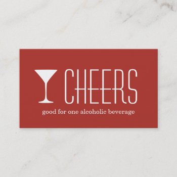 Red Martini Corporate Logo Event Drink Ticket by FidesDesign at Zazzle