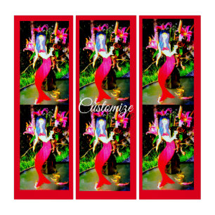 Red Martini Mermaid Thunder_Cove Triptych