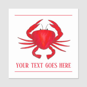 Red Maryland Crab Seafood Shack Restaurant Name Tag