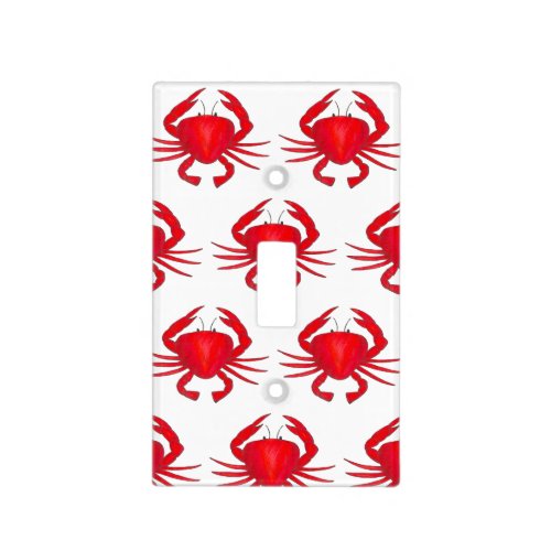 Red Maryland Hardshell Crab Crustacean Beach Light Switch Cover