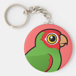 Birdorable Red-masked Parakeet Basic Button Keychain