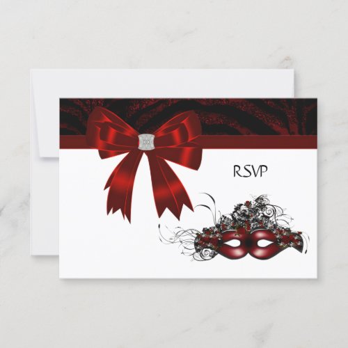Red Masquerade Party RSVP