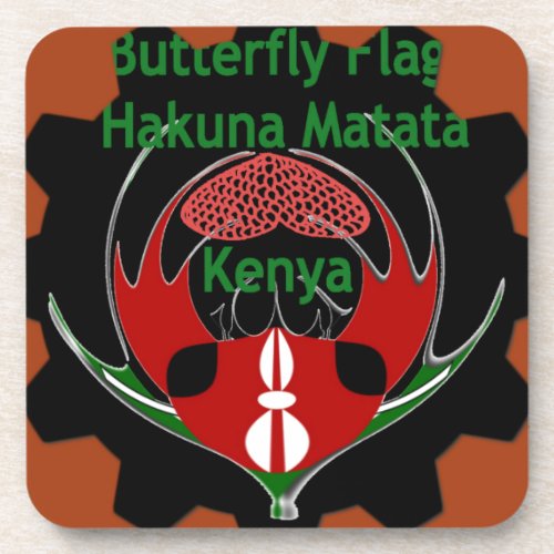 Red Matata Kenya spoke Drink Coaster