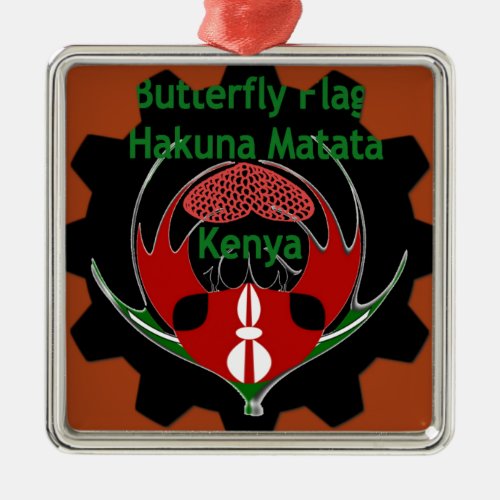 Red Matata Kenya spoke Metal Ornament