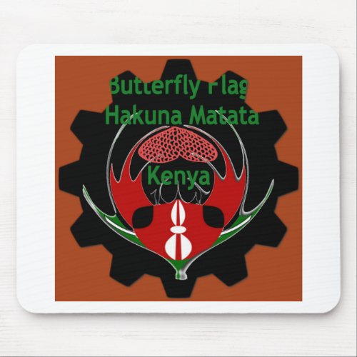 Red Matata Kenya spoke Mouse Pad