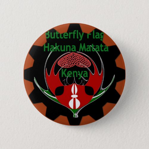 Red Matata Kenya spoke Pinback Button