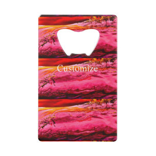 Red Maui Waves Thunder_Cove Credit Card Bottle Opener