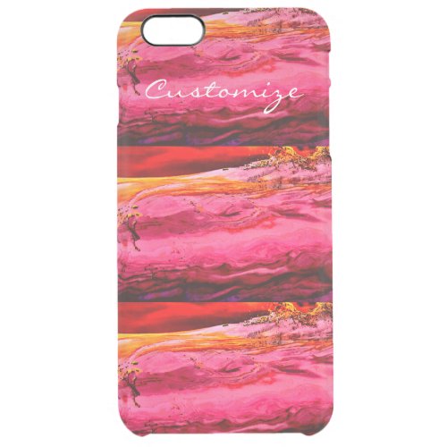 red Maui waves Clear iPhone 6 Plus Case