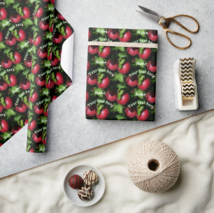 Red McIntosh Apples Nature Personalized Wrapping Paper