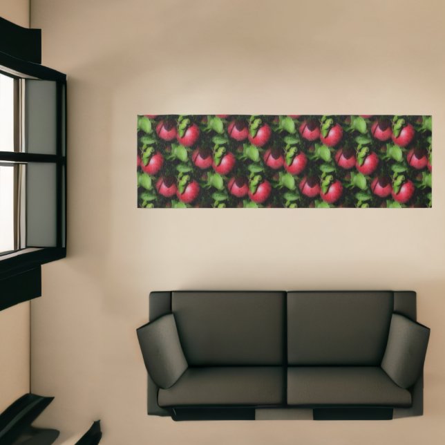 Red McIntosh Apples On Tree Nature Pattern  Runner (Insitu (Indoor 1))