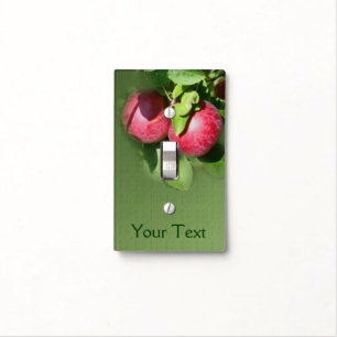 Red McIntosh Apples On Tree Nature Personalized Light Switch Cover