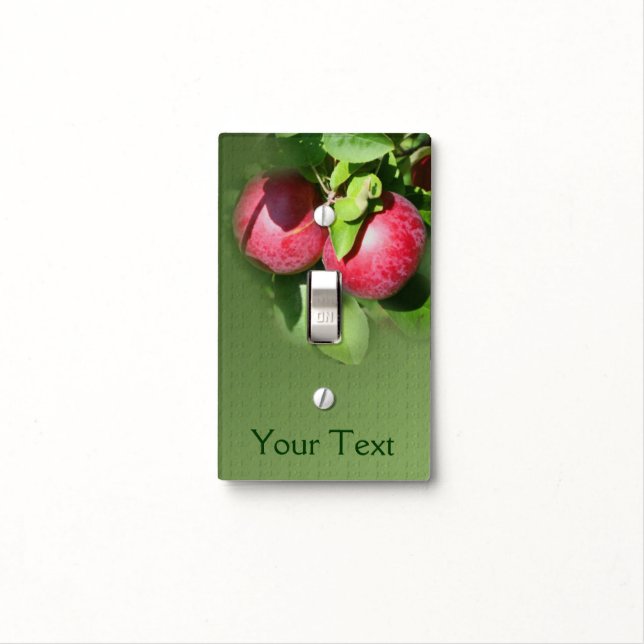 Red McIntosh Apples On Tree Nature Personalized Light Switch Cover (In Situ)