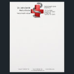 Red Medical Cross Silver Serpent Symbol Snake Letterhead<br><div class="desc">Professional elegant 3D business design for medical purposes: Silver snake winds its way up the red medical cross. Perfect for any business related to healthcare like a medical office,  doctor office,  clinic or hospital. For hospital staff,  physicians,  nurses; classy,  noble and elegant.</div>