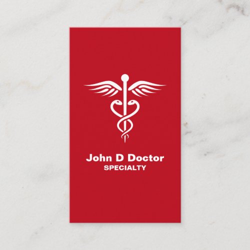 Red medical doctor or healthcare business cards