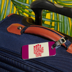 Red Medical Hand Symbol Healthcare Luggage Tag