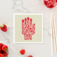 Red Medical Hand Symbol Healthcare